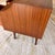 Brown 1960s Danish Modern Style Walnut Dressing Table With Curved Gallery Top For Sale - Image 8 of 9