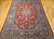 Red Vintage Isfahan Rug, Hand-Knotted Wool, Floral Pattern, Red & Blue, 9x12 For Sale - Image 8 of 16