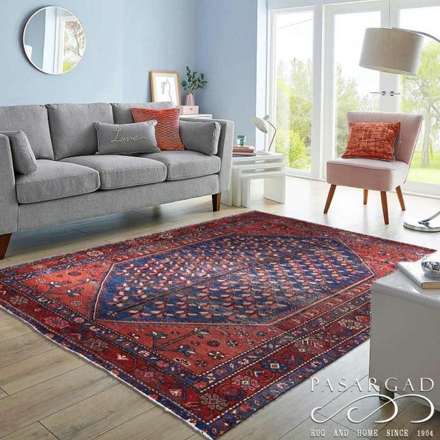 Pasargad DC Persian Antique Hamadan Rug For Sale - Image 4 of 4