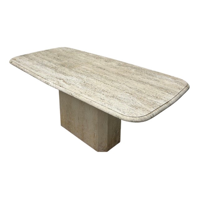 Italian Travertine Dining Table For Sale