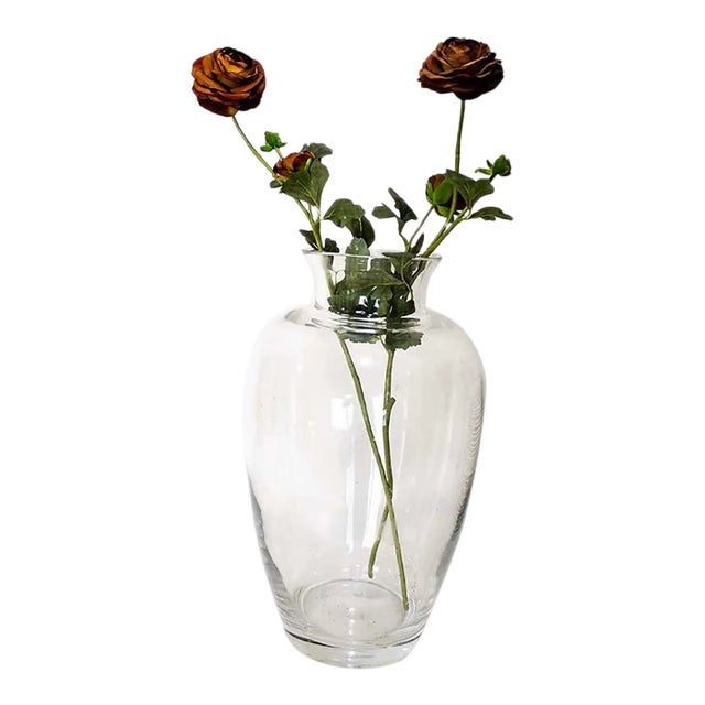 Rare vintage/antique clear glass vase. Rare in thickness and size! I can think of so many ways to use this cool piece....