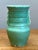 Vintage Turquoise Ceramic Pottery Vase For Sale - Image 9 of 12