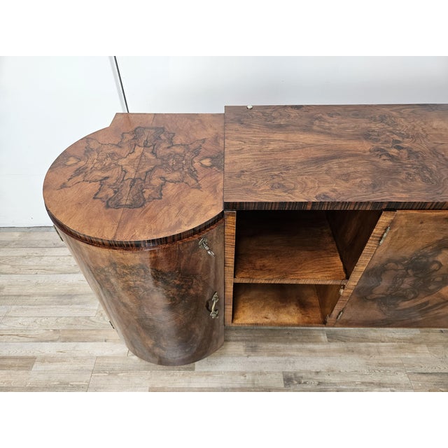 Art Deco Sideboard in Walnut and Briar with Aluminum Base, 1940 For Sale - Image 4 of 18