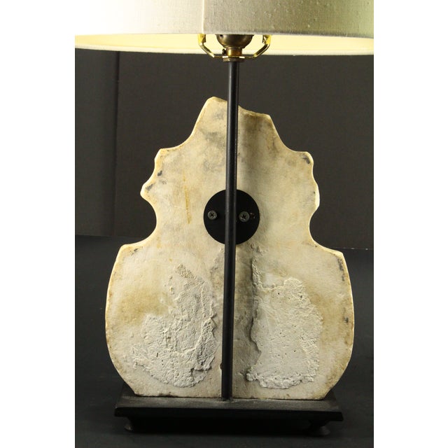 17th / 18th C. Baroque Carved Marble Frontispiece Corbel Mounted as a Lamp For Sale - Image 12 of 18