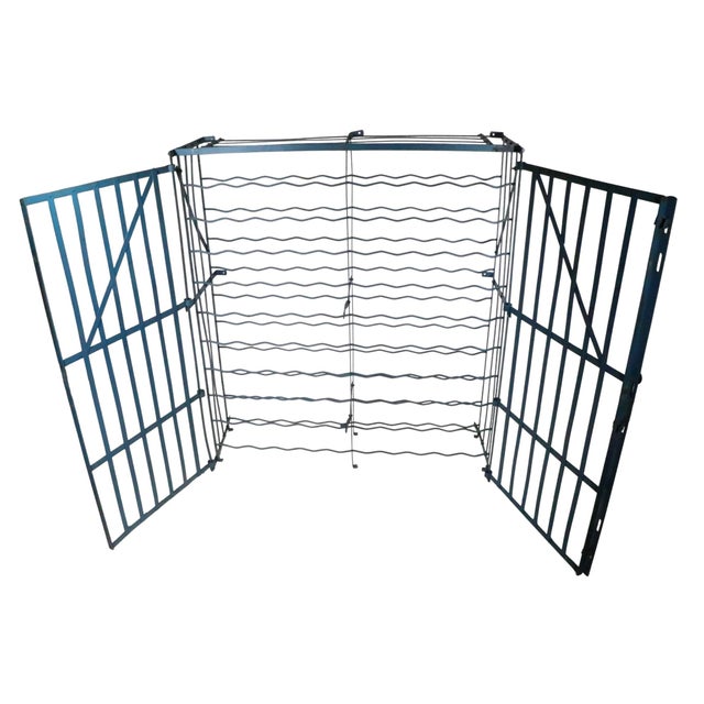 1930s Industrial French Iron Wine Rack by Rigidex For Sale - Image 13 of 17