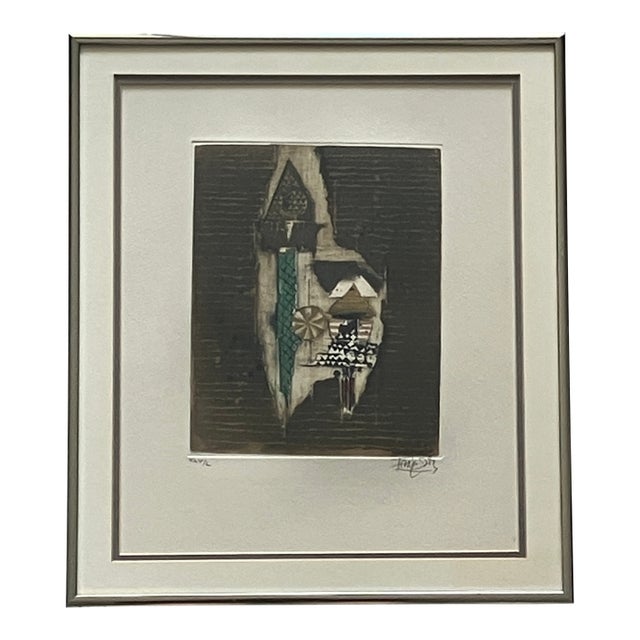 Mid 20th Century Original Johnny Friedlaender Aquatint Etching - Rare Small Format, Signed, Numbered XLV/L (45/50) For Sale