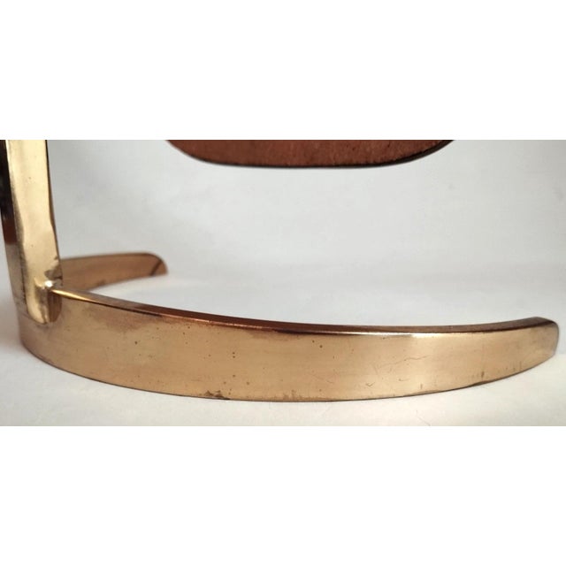 Mid-Century Brass Table Mirror from Vereinigte Werkstätten München, Germany, 1950s For Sale - Image 6 of 8