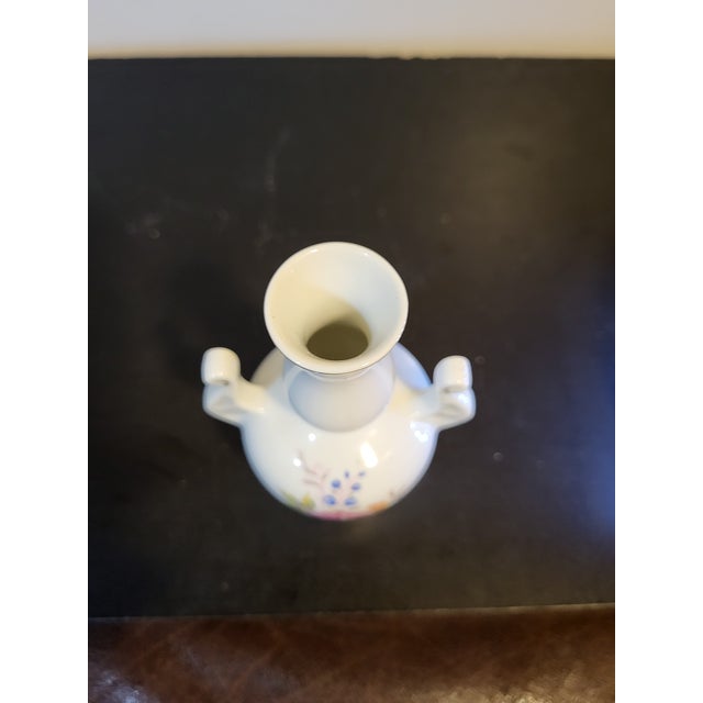 Ceramic Vintage Hollohaza Hungary Miniature Porcelain Vase For Sale - Image 7 of 14