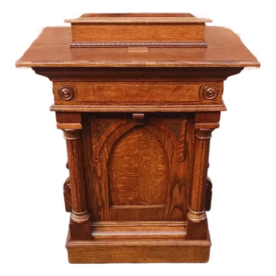 Antique Oak Lectern/Pulpit/Podium For Sale