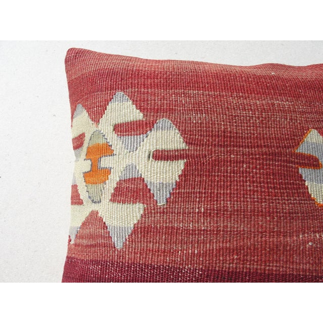 1960s Kilim Rug Pillow Cover 16" For Sale - Image 5 of 9