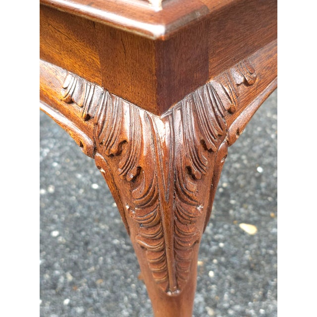Late 20th Century Lane Furniture Chippendale Style Banded Mahogany and Oak Side Table For Sale - Image 9 of 10