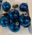 Mid-Century Modern 36 Vintage Blue Glass Holiday Balls For Sale - Image 3 of 5