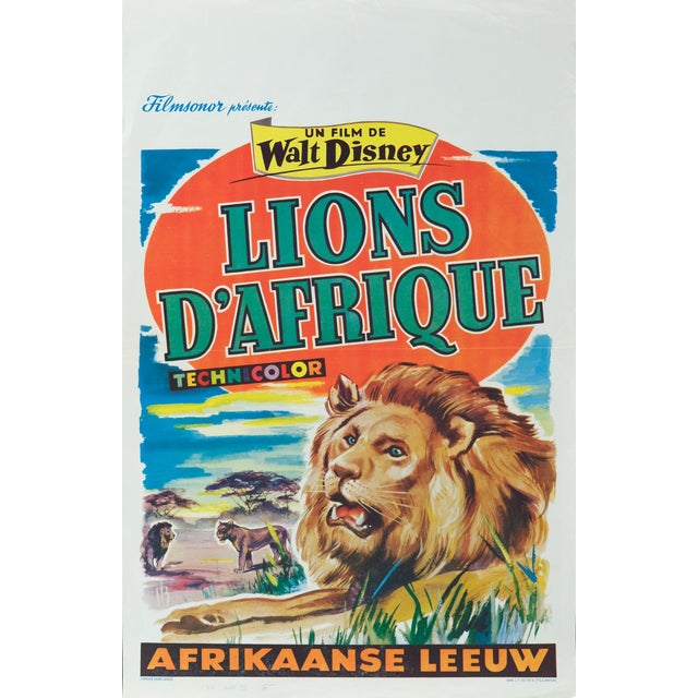 Disney Lions d'Afrique Film Poster For Sale