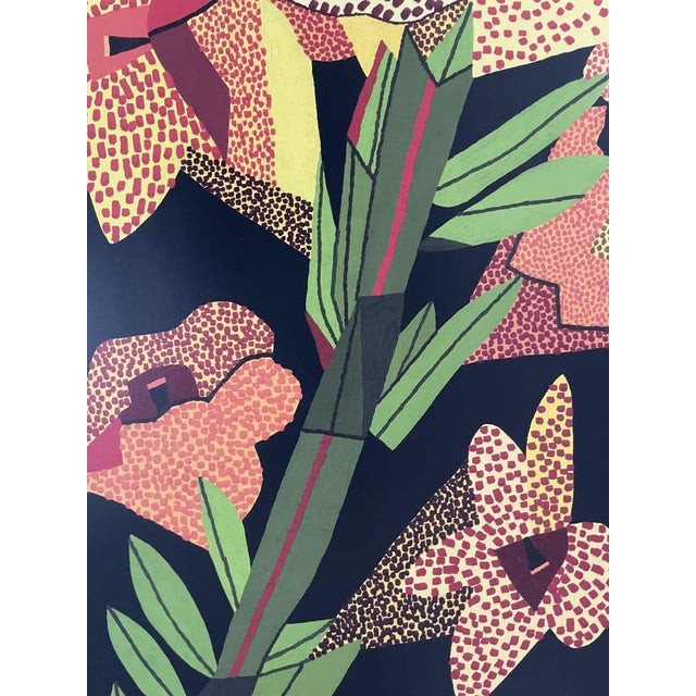 Paper Yellow Flower with Lines 2 from Jonas Wood, 2021 For Sale - Image 7 of 9