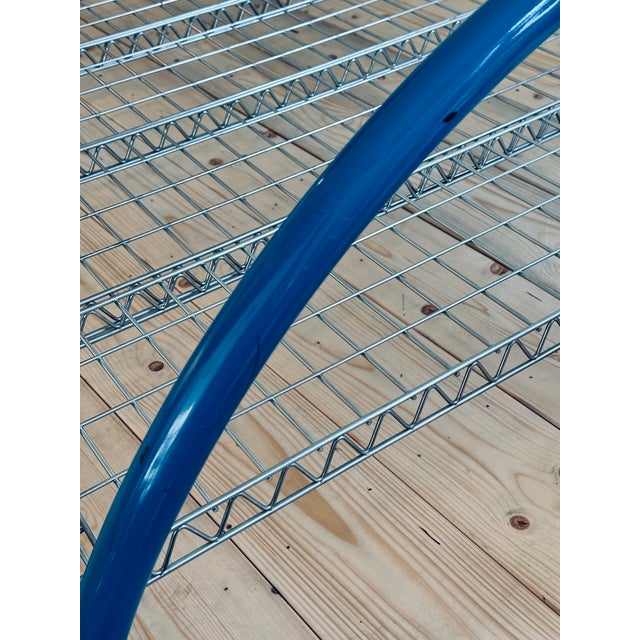Blue Round Rail Bed by Ron Arad for One Off, 1980s For Sale - Image 8 of 12