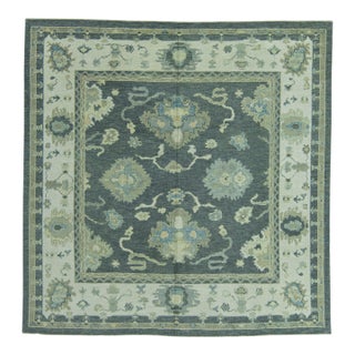 Turkish Oushak Rug 8'3" x 8'5" #19059 For Sale