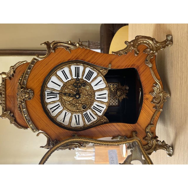 Antique Regency Style Mantel Clock, 1920s For Sale - Image 4 of 5