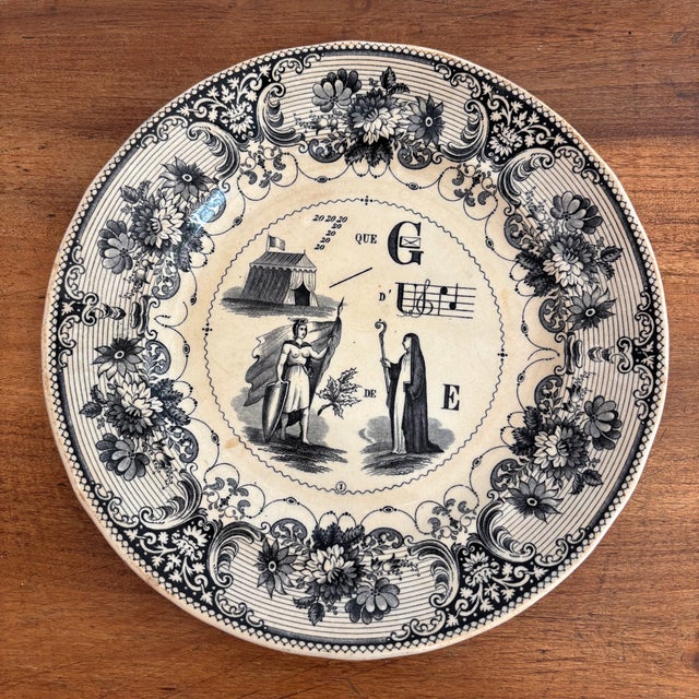 Late 19th Century 19th Century French Rebus Picture Puzzle Decorative Plate For Sale - Image 5 of 5