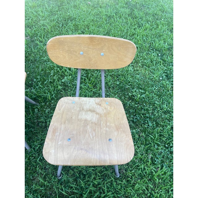 Mid 20th Century American Seating Co. Set of 3 Wooden Accent Chairs For Sale - Image 6 of 11