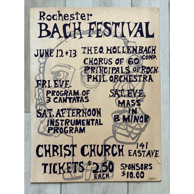 White Lot of 4 Vintage Lobby Cards From Rochester Oratorio Society For Sale - Image 8 of 9