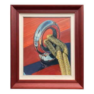 Vintage Original Yachting Painting by Lake Tahoe Artist Andrew Bolam - Framed