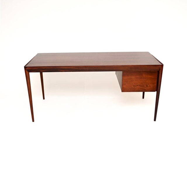 Brown Vintage Danish Model 36 Desk attributed to Erik Riisager Hansen for Haslev, 1960 For Sale - Image 8 of 16