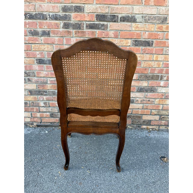 Pair of Antique French Cane Arm Chairs For Sale - Image 12 of 13