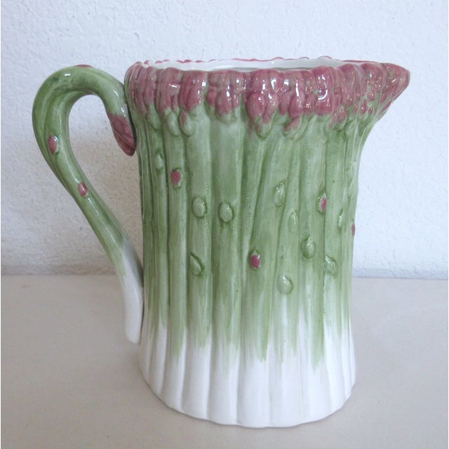 Mid-Century Modern Vintage Mid-Century Modern Fitz Floyd Asparagus Pitcher For Sale - Image 3 of 6