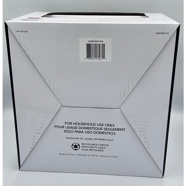 KitchenAid Stand Mixer Mermaid Lace White 5-Qt. Ceramic Mixing Bowl For Sale - Image 4 of 11