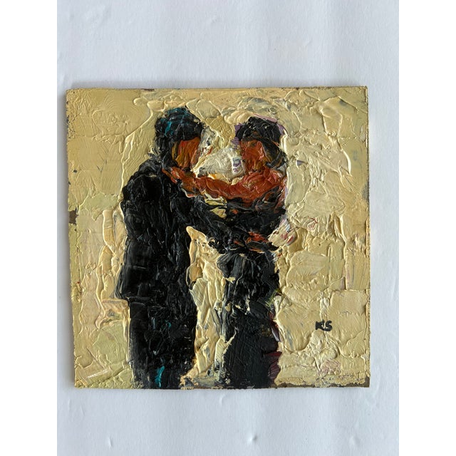 Vintage Oil Painting of a Couple Dancing For Sale In Raleigh - Image 6 of 6