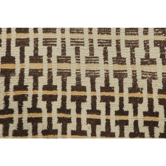 Art Deco Vintage Art Deco Geometric Wool Rug by Rug & Kilim, France, 1950–1959 For Sale - Image 3 of 8