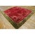 1920s Red Rust Field Floral Greek Key Antique Chinese Art Deco Wool Rug 8' X9'6" For Sale - Image 4 of 9