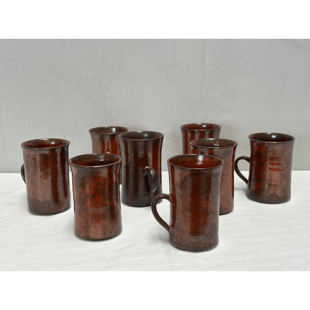 Ceramic Vintage Ceramic Coffee Mugs by Carry Heesen, Set of 8 For Sale - Image 7 of 9