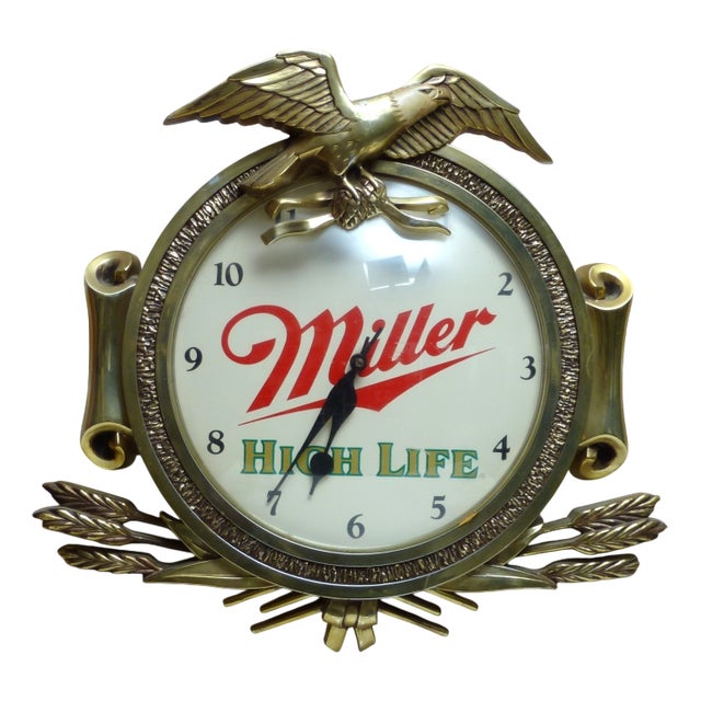 Miller Beer Clock, USA, 1970 For Sale