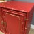 Red Chinoiserie Double Door Buffet Sideboard Petite Faux Bamboo Design w Drawer. 36" length by 29.5" tall and 18" deep....