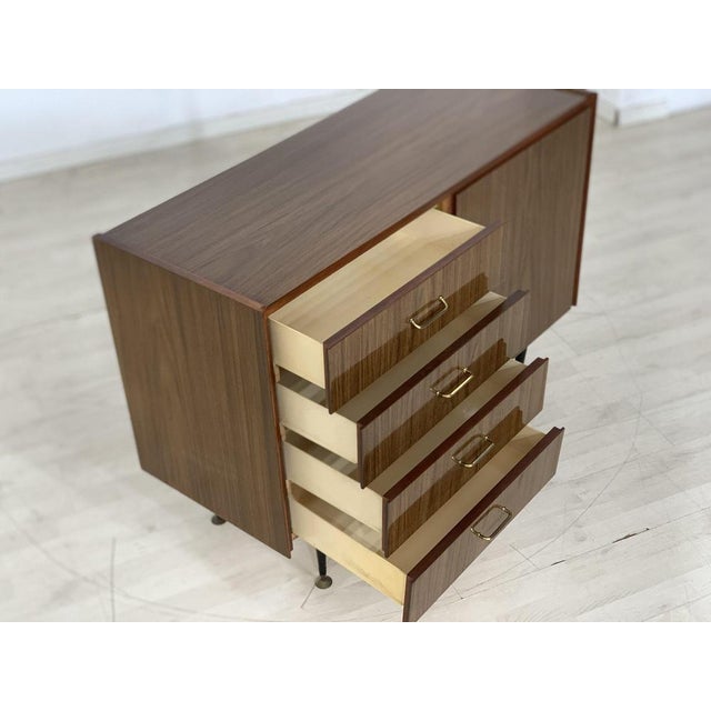 Mid-Century German Commode in Wood For Sale - Image 5 of 12