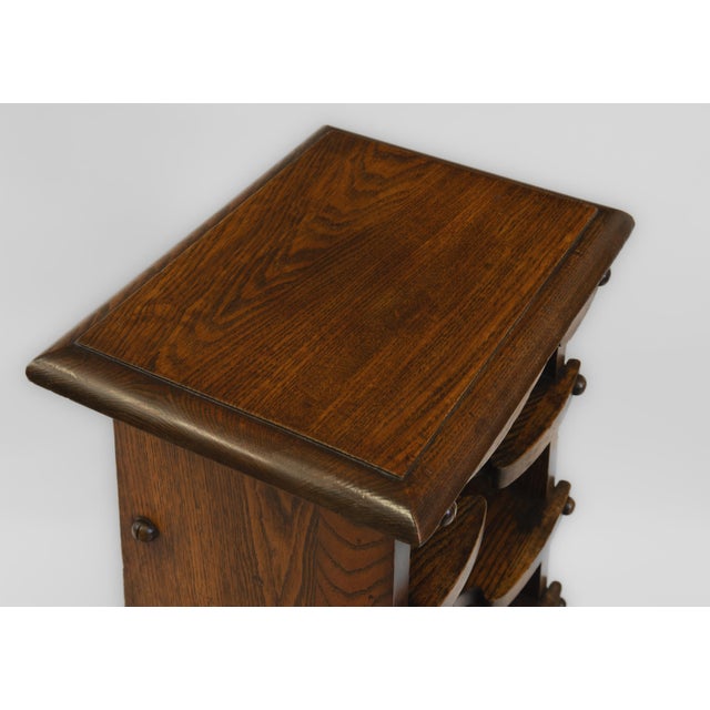 American Arts & Crafts Oak Paper Rack in the style of Charles Rohlfs, 1900s For Sale - Image 10 of 15