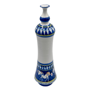 Vintage Vietri Hand-Painted Cassetta Italian Faiance Ceramic Bud Vase