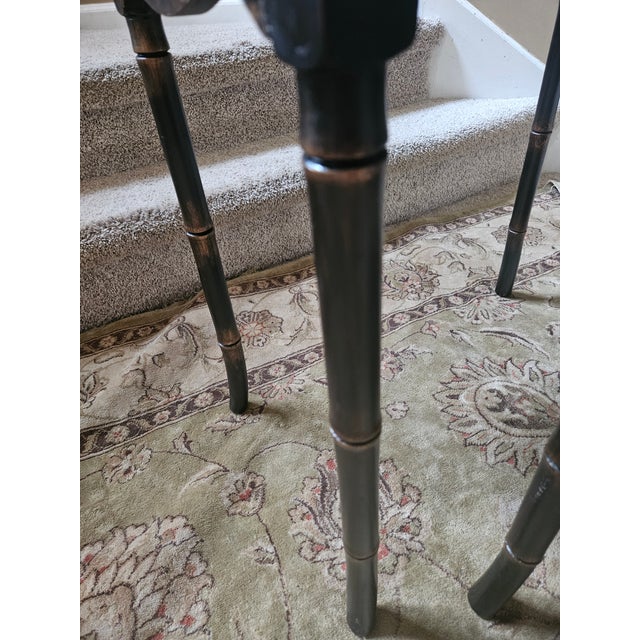 Safari Style Faux Bamboo Nesting Tables - Set of 2 For Sale In Indianapolis - Image 6 of 10