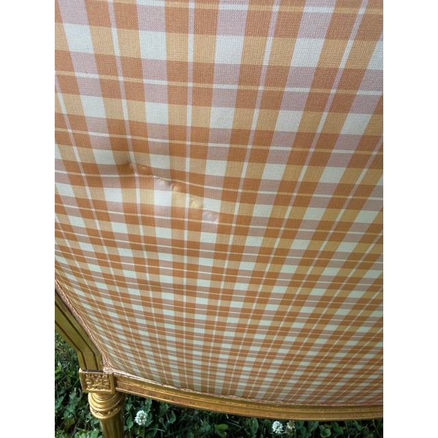 Gilded Louis XVI-Style Armchair For Sale - Image 9 of 12