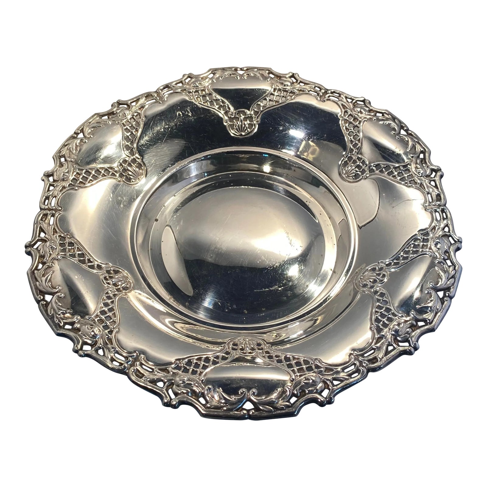 Vintage F B Rogers Silver Plate Centerpiece Bowl Made in Spain Chairish