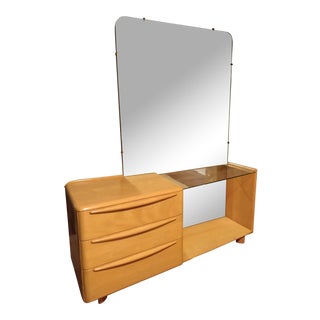 Heywood Wakefield Vanity Table & Mirror For Sale