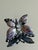 Mid Century Gunmetal Butterfly Brooch With Iridescent Wing Panels For Sale In New York - Image 6 of 8