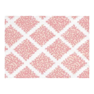 Quadrille Shanghai Fabric in Coral For Sale