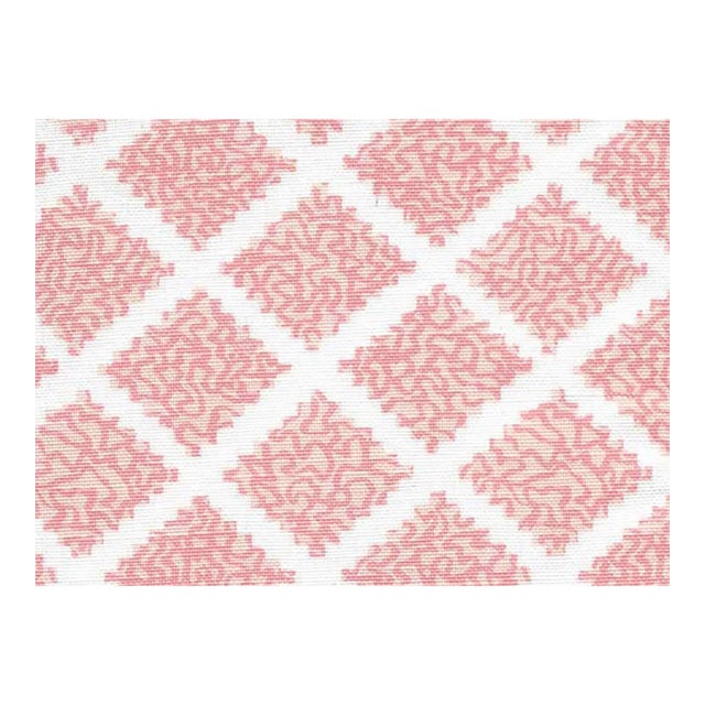 Quadrille Shanghai Fabric in Coral For Sale