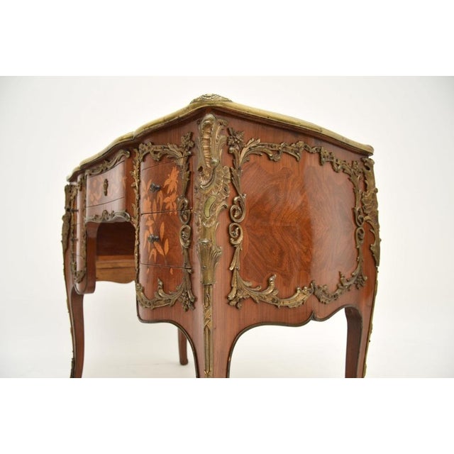 Vintage French Louis XVI Style Knee Hole Desk, 1930s For Sale - Image 11 of 12