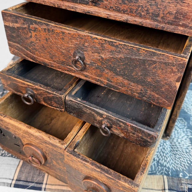 Small Japanese Calligraphy Drawer Chest, 1900s For Sale - Image 11 of 16