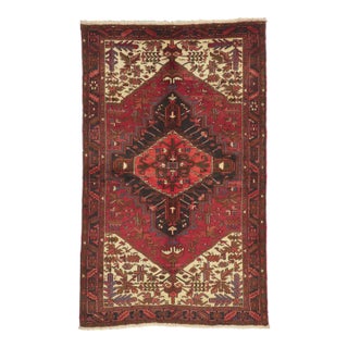 Vintage Persian Heriz Rug - 04'11 X 07'11 For Sale