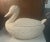 Cottage Chic White Wicker Ceramic Goose Tureen With Lid For Sale - Image 12 of 12