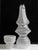 Very scarce large pressed/molded glass sculpture by Salvador Dali, depicting a nose and lips in white frosted glass...